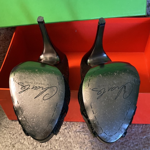 Black Snake skin heel - Picture 4 of 5